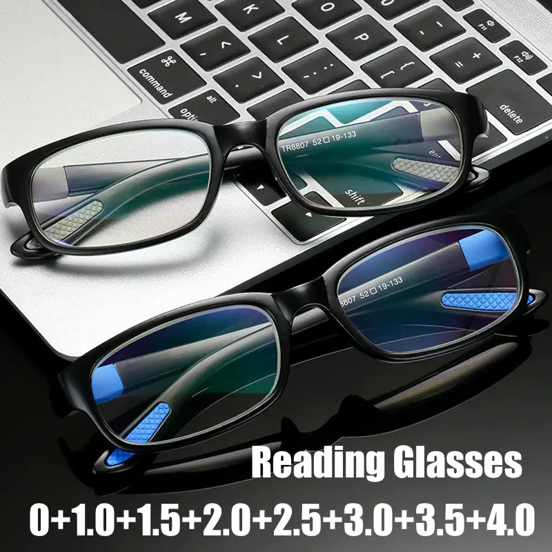 Retro Sports Blue Light Blocking Reading Glasses Unisex